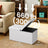 Ottoman Bench - PU Leather - Black - Folding with Storage Space