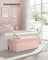 Foldable Storage Ottoman Bench - Fabric - Jelly Pink - Versatile Foot Rest and Storage Solution