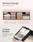 Foldable Storage Ottoman Bench - Fabric - Jelly Pink - Versatile Foot Rest and Storage Solution
