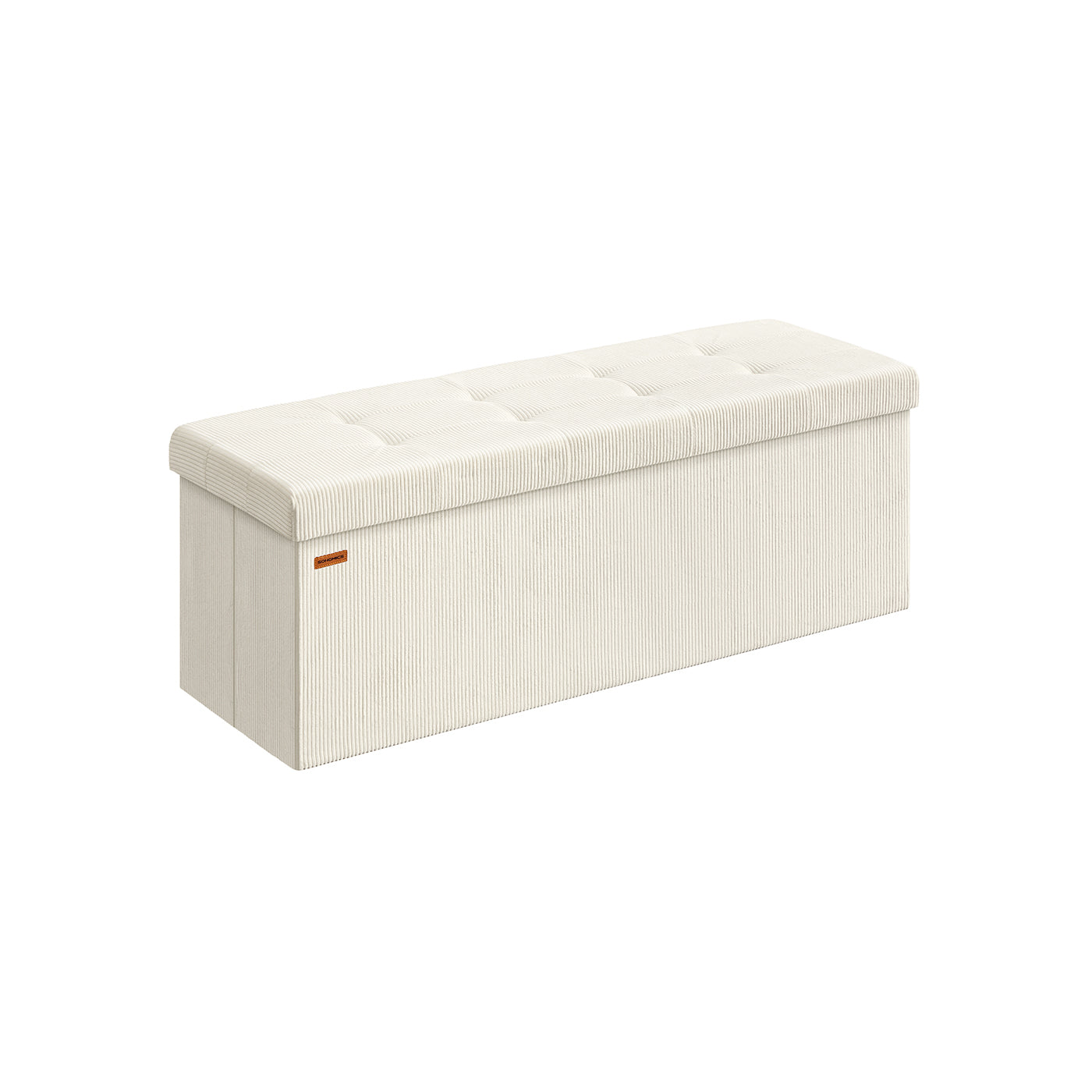Foldable Storage Ottoman Bench - Fabric - Jelly Pink - Versatile Foot Rest and Storage Solution