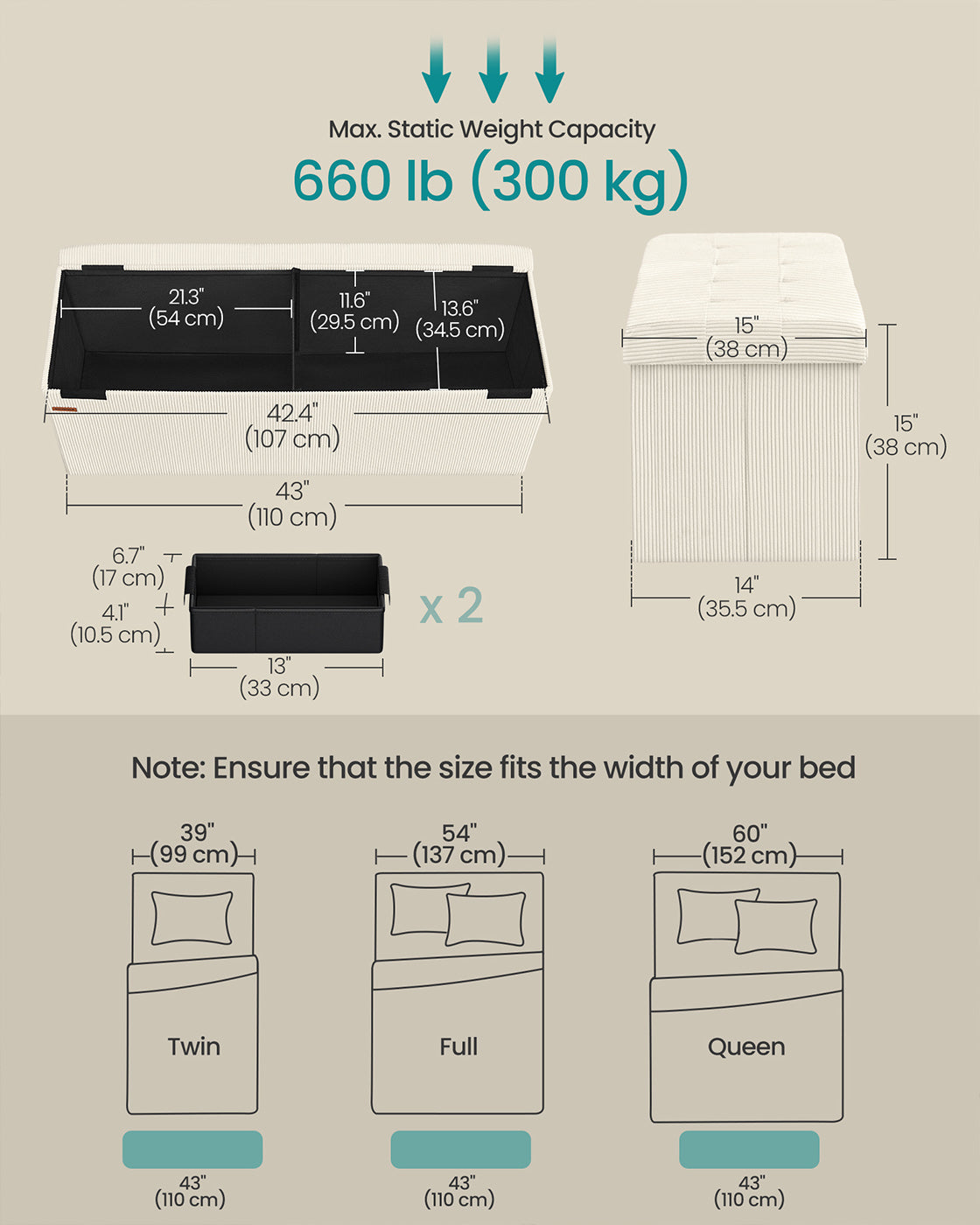 Foldable Storage Ottoman Bench - Fabric - Jelly Pink - Versatile Foot Rest and Storage Solution