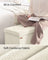 Foldable Storage Ottoman Bench - Fabric - Jelly Pink - Versatile Foot Rest and Storage Solution
