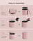 Round Storage Ottoman - Jelly Pink - Teddy Fleece