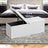 Folding Storage Ottoman Bench - Fabric - White - Foldable with High Load Capacity