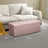 Storage Ottoman Bench - Fabric - Ink Black - Foldable with Storage