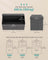 Storage Ottoman - Fabric - Ink Black - Foldable with Storage
