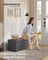 Storage Ottoman - Fabric - Ink Black - Foldable with Storage
