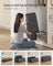 Storage Ottoman - Fabric - Ink Black - Foldable with Storage