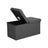 Storage Ottoman - Fabric - Grey - Foldable with Flipping Lid and 300 kg Load Capacity