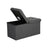 Storage Ottoman - Fabric - Grey - Foldable with Flipping Lid