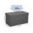 Storage Ottoman - Fabric - Grey - Foldable with Flipping Lid and 300 kg Load Capacity