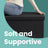 Folding Storage Bench Ottoman - Fabric - Ink Black - Multi-Functional for Living Room