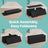 Folding Storage Bench Ottoman - Fabric - Ink Black - Multi-Functional for Living Room
