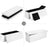 Large Storage Ottoman - Fabric - White - Foldable and Versatile with 300 kg Load Capacity