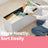 Folding Storage Bench Ottoman - Fabric - Ink Black - Multi-Functional for Living Room