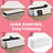 Folding Storage Bench Ottoman - Fabric - Ink Black - Multi-Functional for Living Room