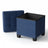 Storage Ottoman - Fabric - Ink Black - Foldable with Storage