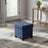 Storage Ottoman - Fabric - Ink Black - Foldable with Storage