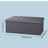 Folding Storage Bench - Fabric - Ink Black - Versatile Ottoman with Internal Storage