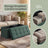 Storage Ottoman Bench - MDF and Linen-Look Fabric - Green