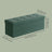 Storage Ottoman Bench - MDF and Linen-Look Fabric - Green