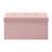 Storage Ottoman, Foldable Velvet Storage Bench - MDF and Velvet - Pink
