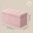 Storage Ottoman, Foldable Velvet Storage Bench - MDF and Velvet - Pink