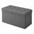 Foldable Storage Ottoman Bench - Fabric - Grey - 300 kg Load Capacity with Flip Lid