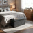 Foldable Storage Ottoman Bench - Fabric - Grey - 300 kg Load Capacity with Flip Lid