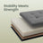 Foldable Storage Ottoman Bench - Fabric - Grey - 300 kg Load Capacity with Flip Lid
