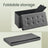 Foldable Storage Ottoman Bench - Fabric - Grey - 300 kg Load Capacity with Flip Lid