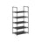 5-Tier Shoe Rack - Metal Frame - Black