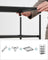5-Tier Shoe Rack - Metal Frame - Black