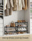 2-Tier Shoe Rack, Hallway Storage - Steel and Fabric - Ink Black