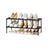 2-Tier Shoe Rack Shoe Storage Organiser - Steel and Fabric - Ink Black