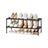 2-Tier Shoe Rack Shoe Storage Organiser - Steel and Fabric - Ink Black