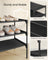 2-Tier Shoe Rack Shoe Storage Organiser - Steel and Fabric - Ink Black