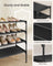 4-Tier Shoe Rack - Non-Woven Fabric - Ink Black