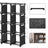 16-Cube Shoe Rack - Engineered Wood - Black