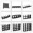 16-Cube Shoe Rack - Engineered Wood - Black
