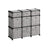 9-Cube Storage Unit - Wood - Heather Grey - Versatile Closet and Bookcase Organizer