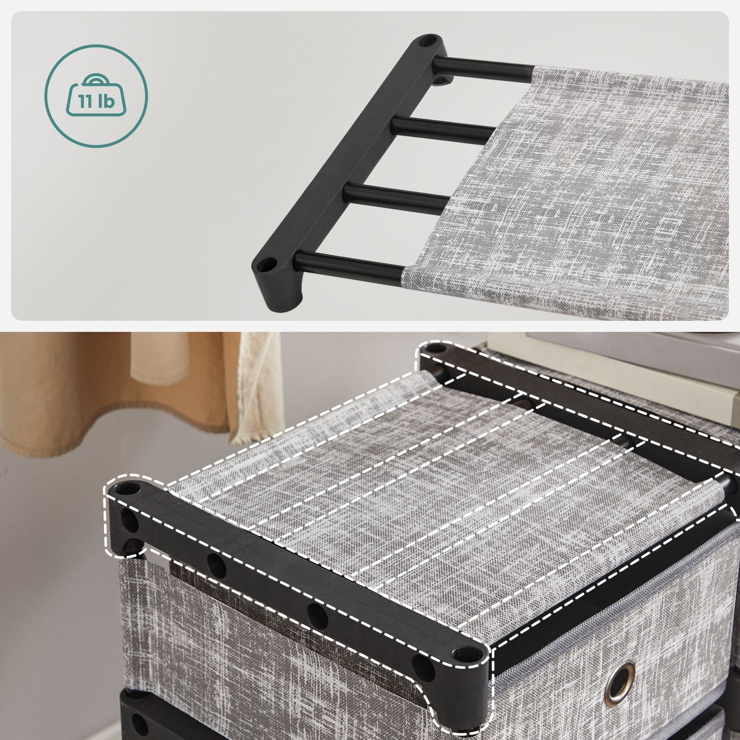 9-Cube Storage Unit - Wood - Heather Grey - Versatile Closet and Bookcase Organizer