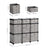 9-Cube Storage Unit - Wood - Heather Grey - Versatile Closet and Bookcase Organizer