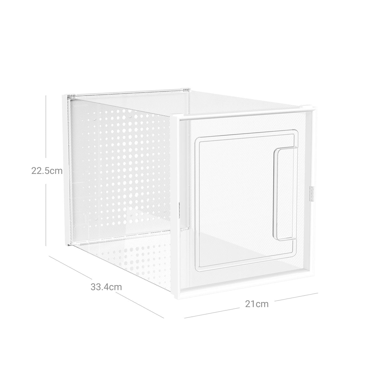 Shoe Storage Organisers - Plastic - Transparent - Stackable and Foldable