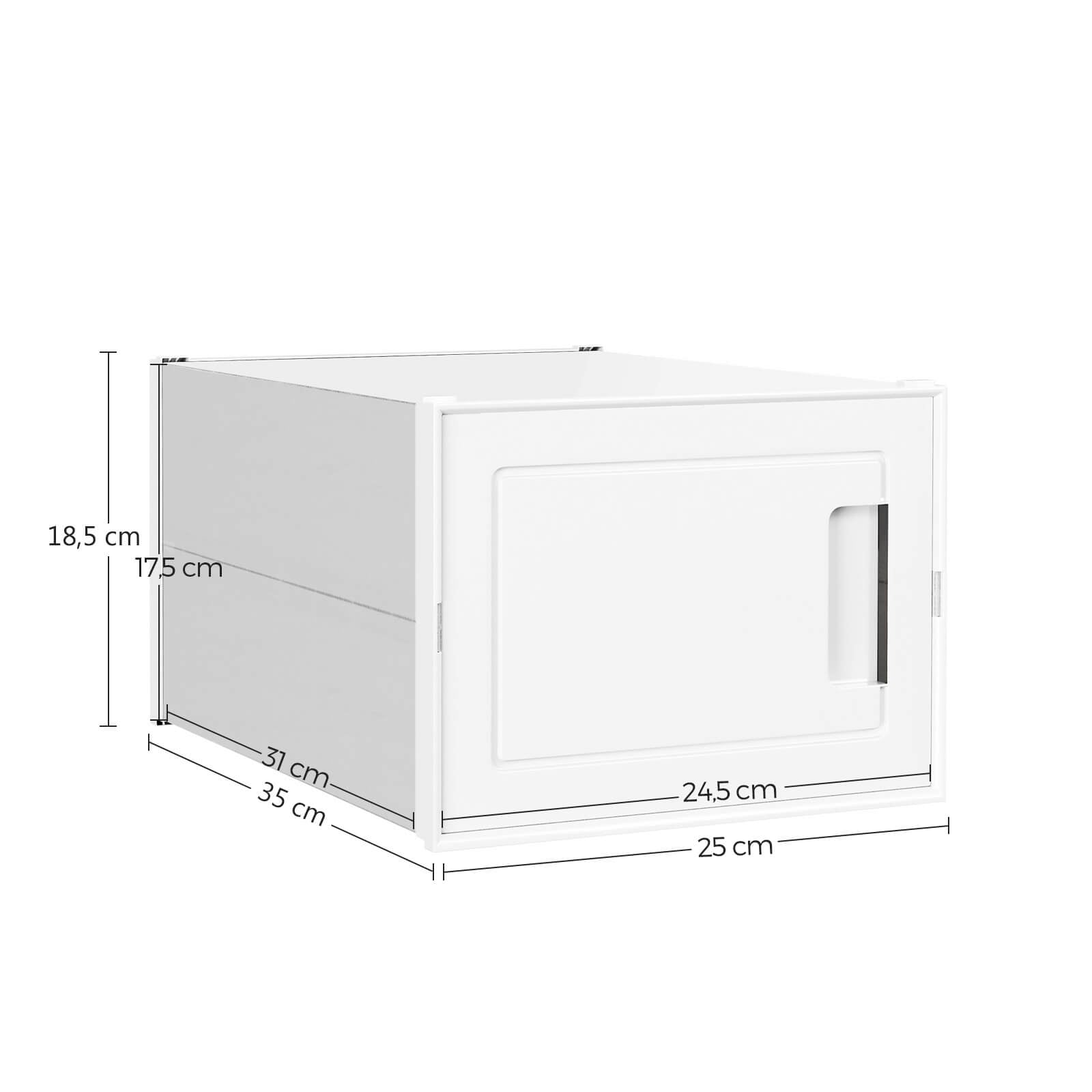Shoe Organiser Box Set - Plastic - White - Stackable and Foldable