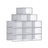 Stackable Shoe Boxes - Set of 12 with Lids - Clear Plastic - Dove Grey