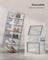 Stackable Shoe Boxes - Set of 12 with Lids - Clear Plastic - Dove Grey
