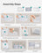 Pack of 18 Stackable Shoe Storage Organisers - Plastic - Transparent and White - Foldable and Versatile for Sneakers