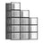Pack of 12 Stackable Shoe Storage Organisers - Transparent and White - Foldable and Versatile for Sneakers
