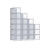 Pack of 18 Stackable Shoe Storage Organisers - Plastic - Transparent and White - Foldable and Versatile for Sneakers